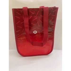 Lululemon This is Yoga Reusable Lunch Tote & Carryall Gym Bag Small Red - NEW